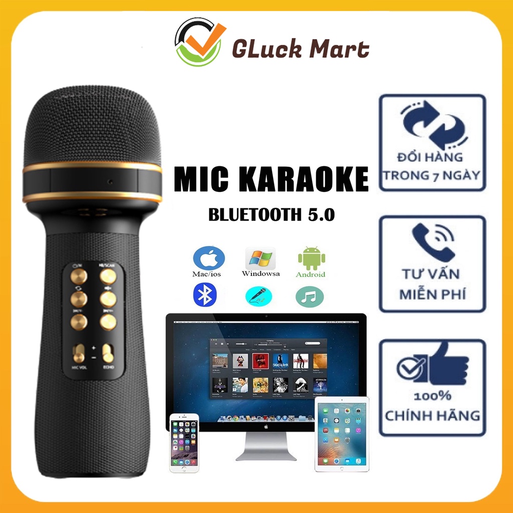 Micro Karaoke Bluetooth WS-898 Siêu Hot 2022 - Mic Hát Không Dây Kiêm Loa Bluetooth Mini Hát Tại Nhà Cực Hay, Nhỏ Gọn
