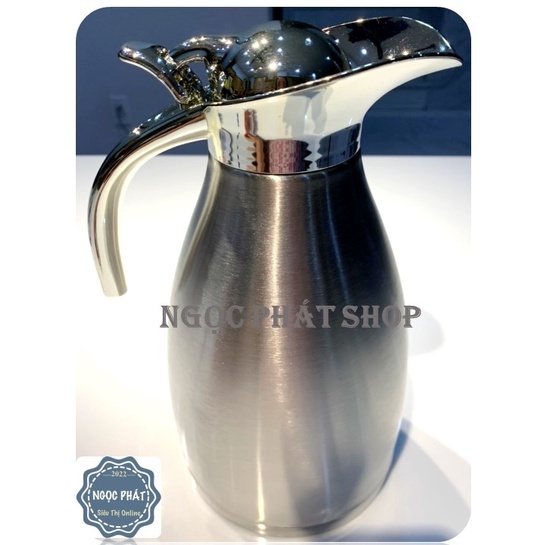 BÌNH ĐỰNG NƯỚC INOX 2l MỎ VỊT ĐẸP, SÁNG BÓNG