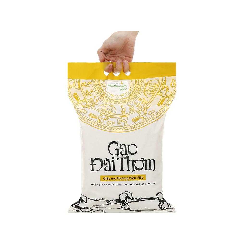 Gạo Sạch Đài Thơm Thượng Hạng 5kg - hạt Thon Dài  – Trong – Kkhông Bạc Bụng - Nấu có mùi thơm nhẹ, dẻo ngon