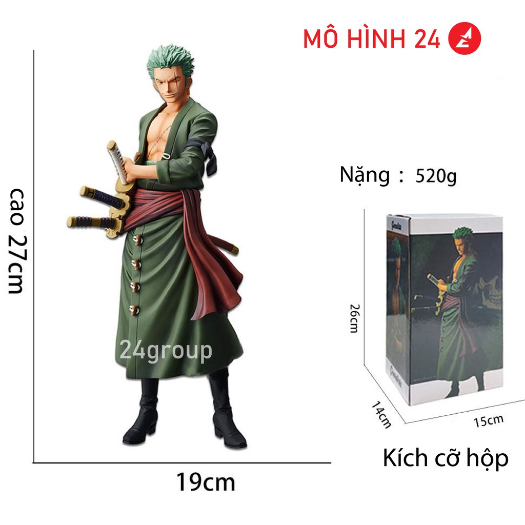 [27cm] MÔ HÌNH CAO CẤP Roronoa Zoro Grandista siêu to one piece onepiece đồ chơi mo hinh zoro luffy đảo hải tặc