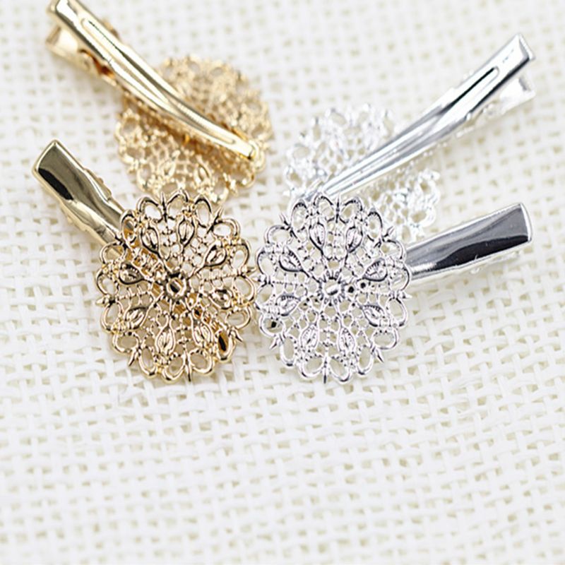 Trâm Cài Tóc Kim Loại Họa Tiết Hoa Cổ Điển Cho Nữ