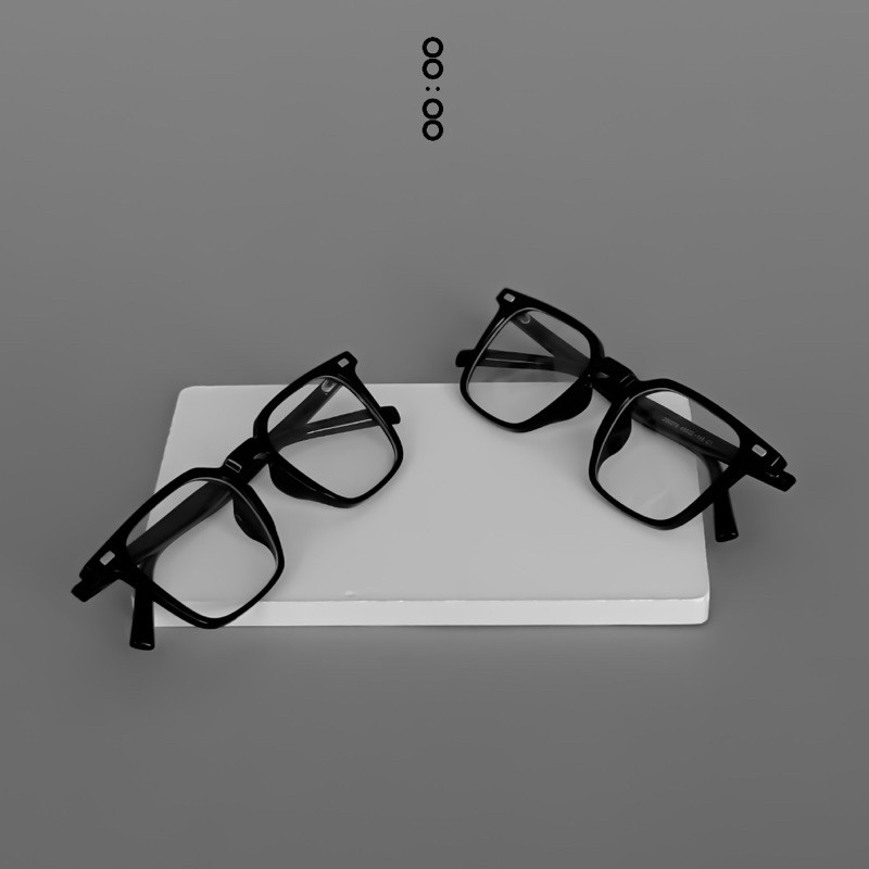 Gọng kính cận vuông THE88 phong cách thời trang Unisex phù hợp nam và nữ - KC25