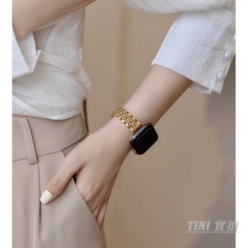 Dây Đeo Bằng Kim Loại Cho Đồng Hồ Apple Watch Series 7 6 5 4 3 2 1 SE 38mm42mm 44mm 40mm 41mm 45mm