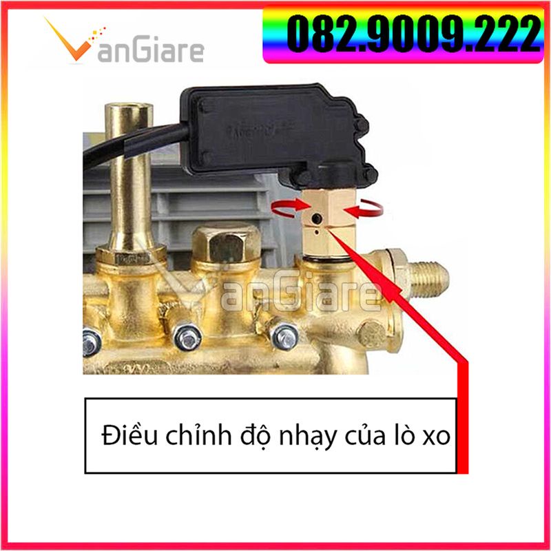 [Chống nước, điều chỉnh được] Rơ le áp lực tự ngắt máy rửa xe dây đai - công tắc áp suất máy rửa xe dây curoa ren 16mm