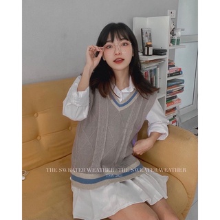 Áo gile len PHỐI MÀU Hàn Quốc ( Ảnh thật )