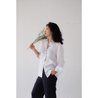 Áo sơ mi nữ dài tay basic kẻ viền công sở BASIC SHIRT, áo sơ mi nữ đẹp