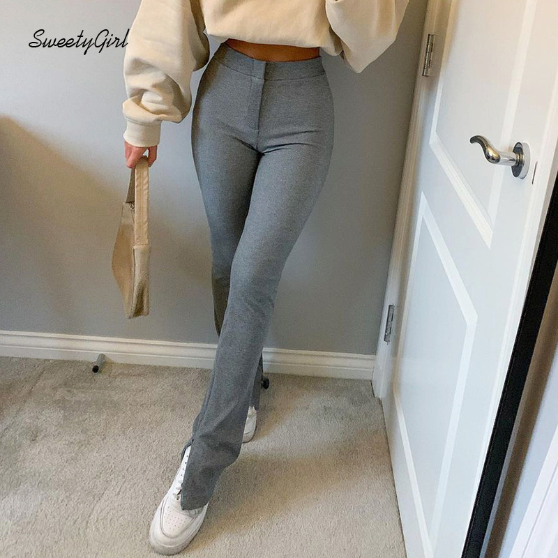 Quần Thể Thao Nữ Dài Lưng Cao Ống Rộng Thời Trang