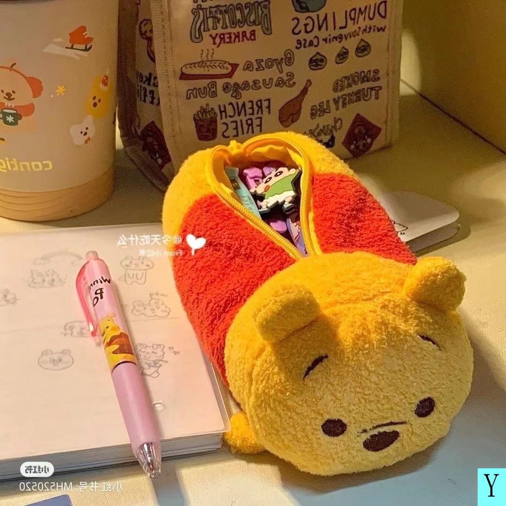 Túi Đựng Bút Cỡ Lớn Hình Gấu Pooh Dễ Thương Cho Nữ