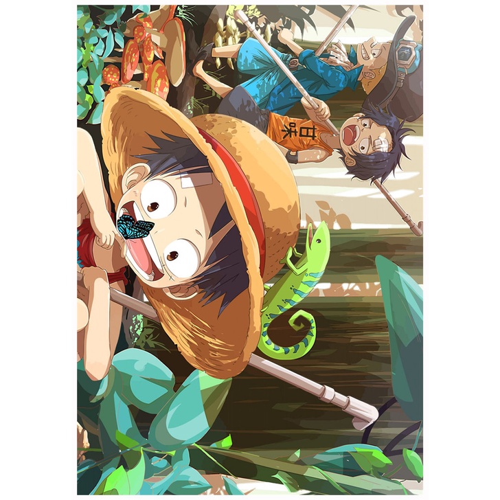Áp Phích Trang Trí Hình Truyện Tranh one piece