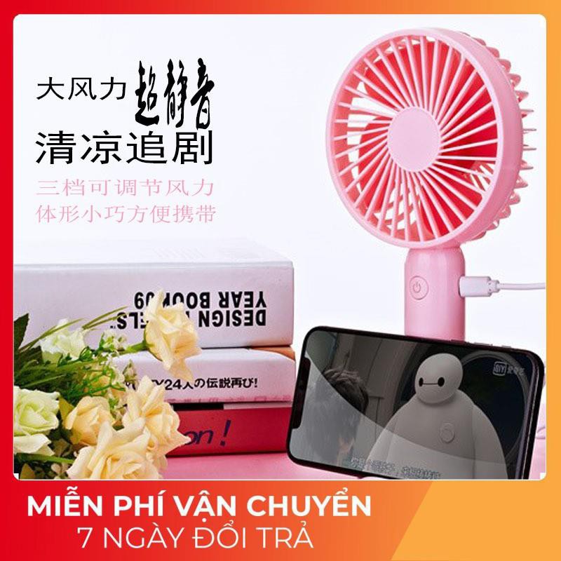 Quạt mini cầm tay có đế để điện thoại