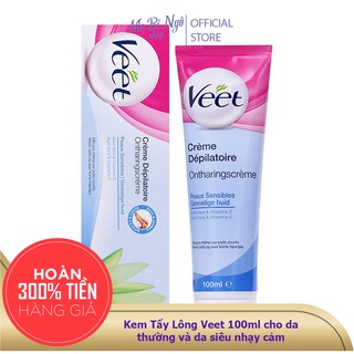 Kem Tẩy Lông Veet 100ml cho da thường và da siêu nhạy cảm - Cam kết hàng chính hãng