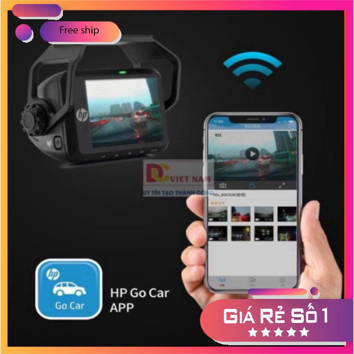 Camera hành trình dùng cho xe hơi, ô tô  cao cấp HP, Wifi, GPS, mã f650x B