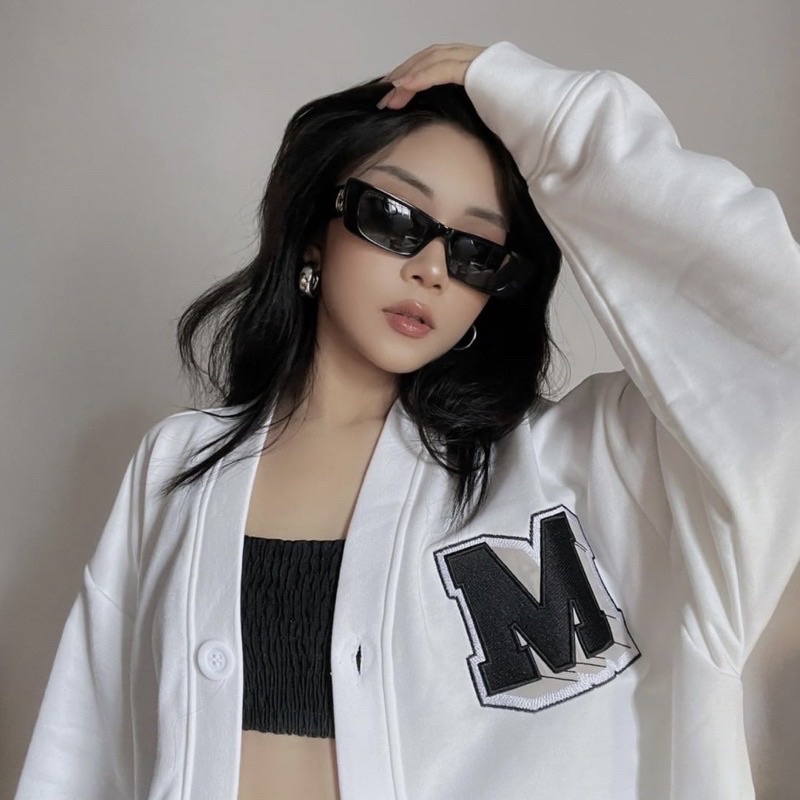 Áo Cardigan Len Mỏng Cho Nữ Phong Cách Ulzzang Phù Hợp Đi Đà Lạt, Dạo Biển JuLy shop - Thêu logo M missout