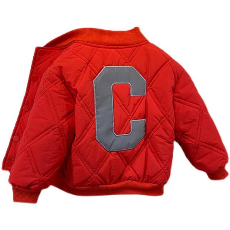Áo Khoác Bóng Chày Lót Cotton Dày Dặn Thời Trang Mùa Đông Mới Cho Bé Trai