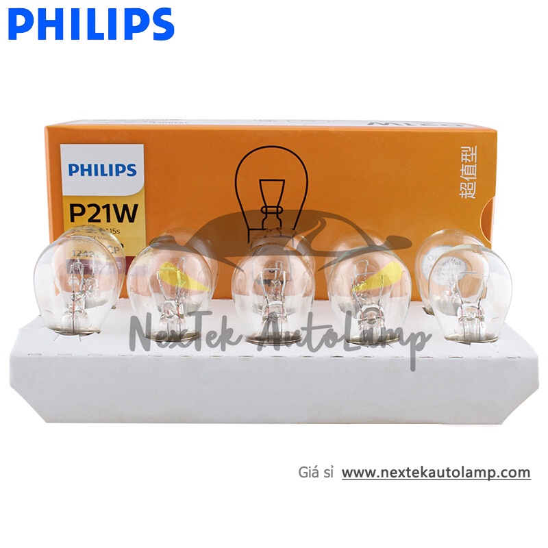 Philips Standard Original Bulb P21/5W S25 BAY15d 12V P21W BA15s 1156 1157 Đèn Báo Rẽ đỗ Xe 12499 12498