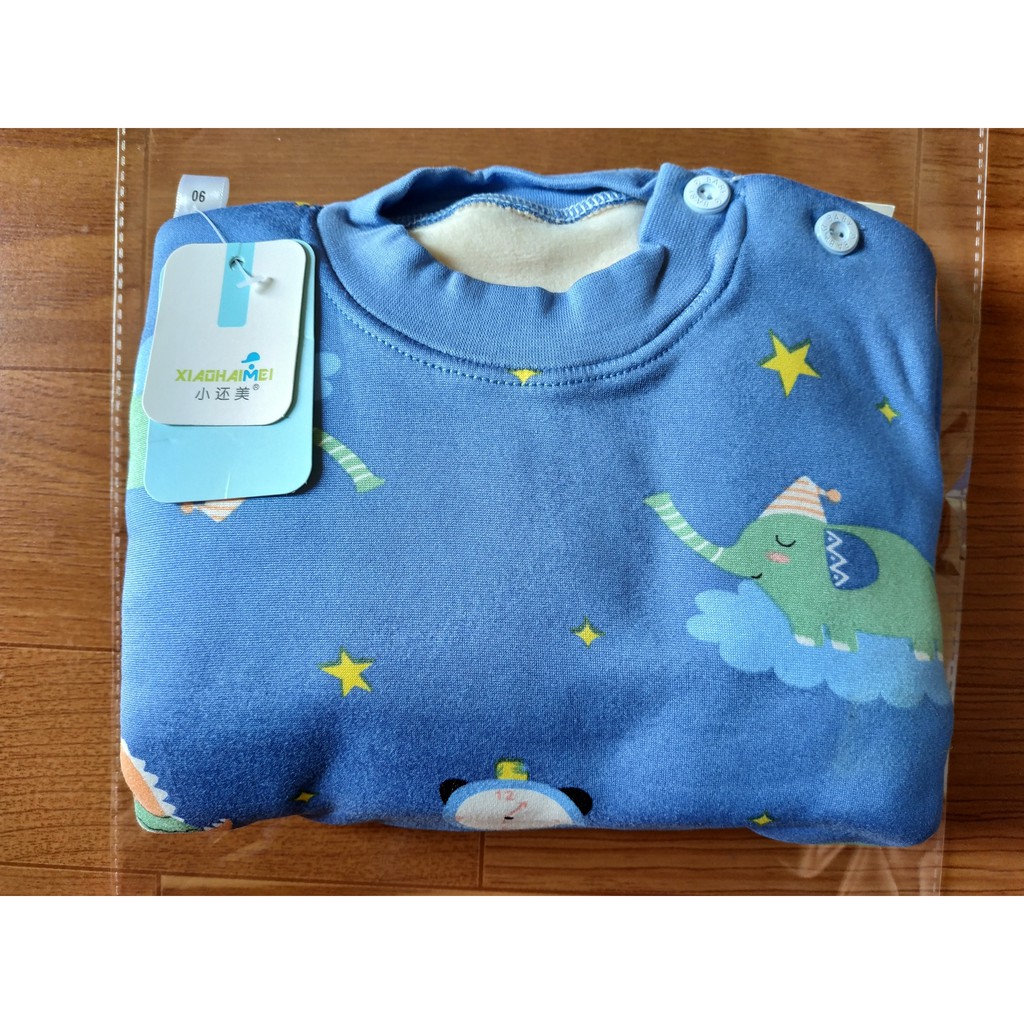 Bộ nỉ béBộ thu đông lót bông Quảng Châu cho bé trai/gáiLink 2