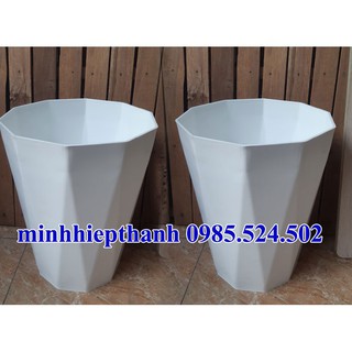[RẺ] combo 2 chậu nhựa kim cương trồng cây đường kính 30cm chất lượng tốt.