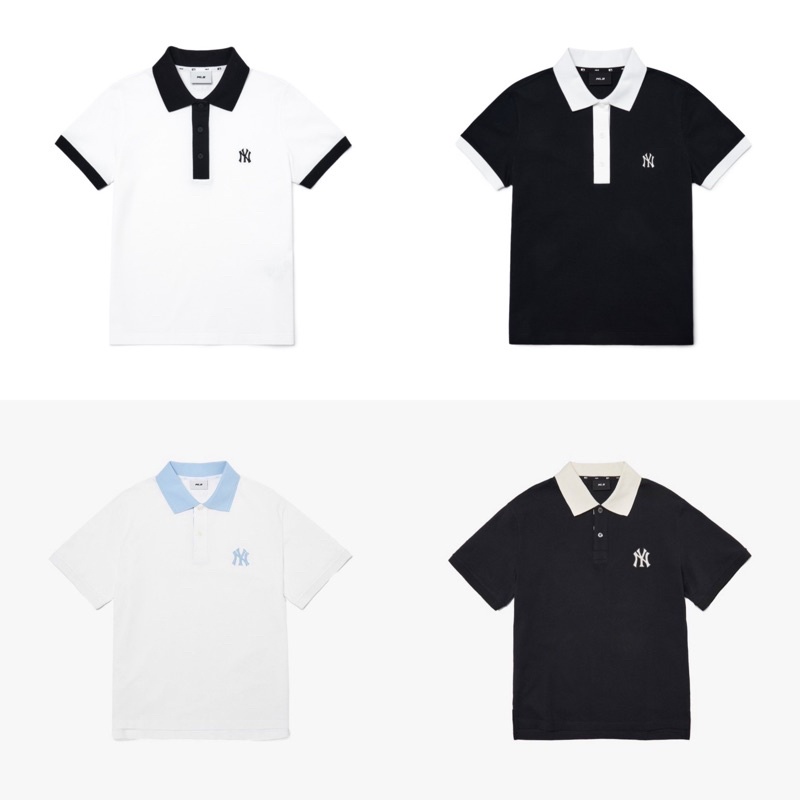 |ẢNH THẬT| ÁO POLO M L B ĐEN TRẮNG LOGO THÊU