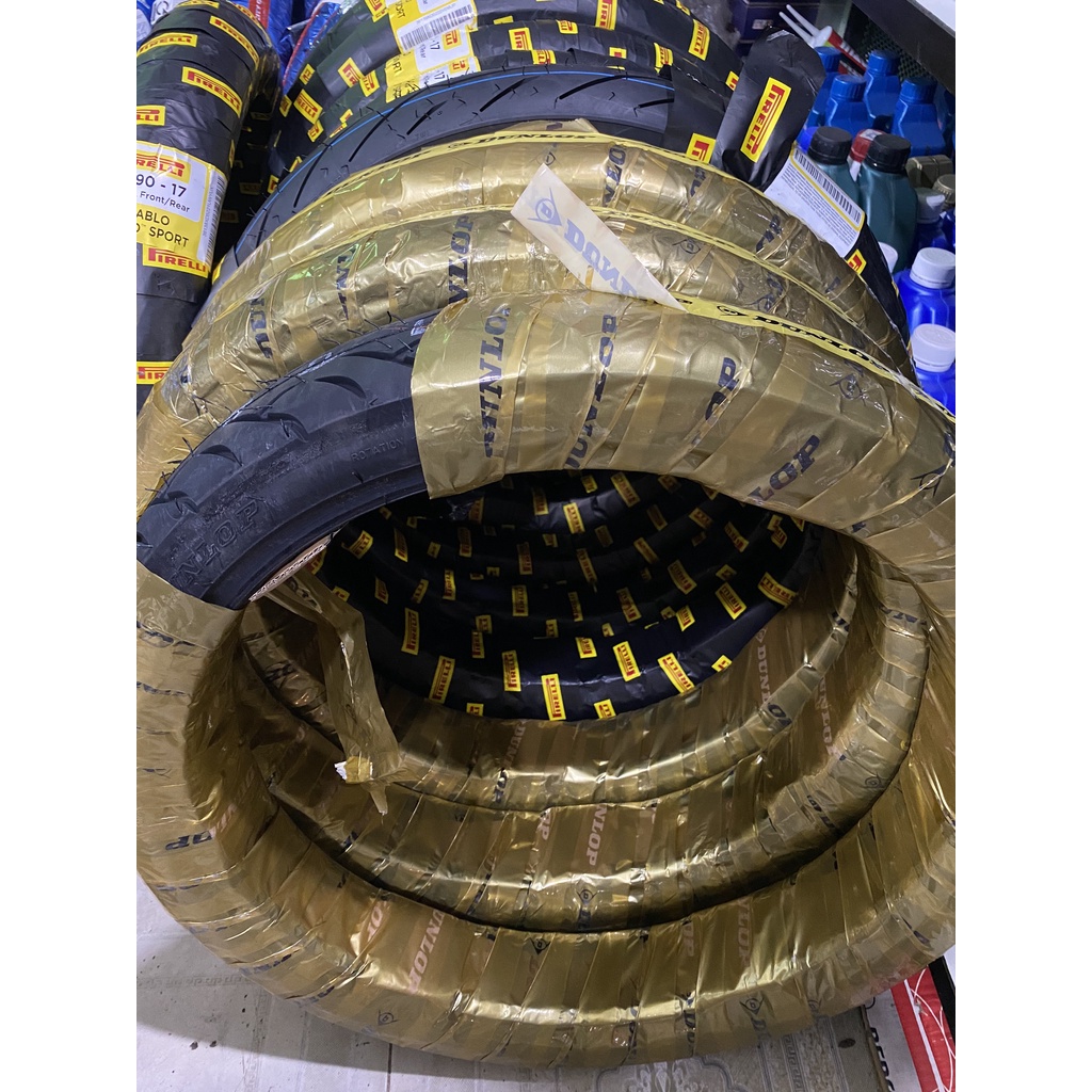 Vỏ lốp xe DUNLOP Size 70/80/100/110/120-17 TT902 vỏ không ruột cho xe số sản xuất Indonesia