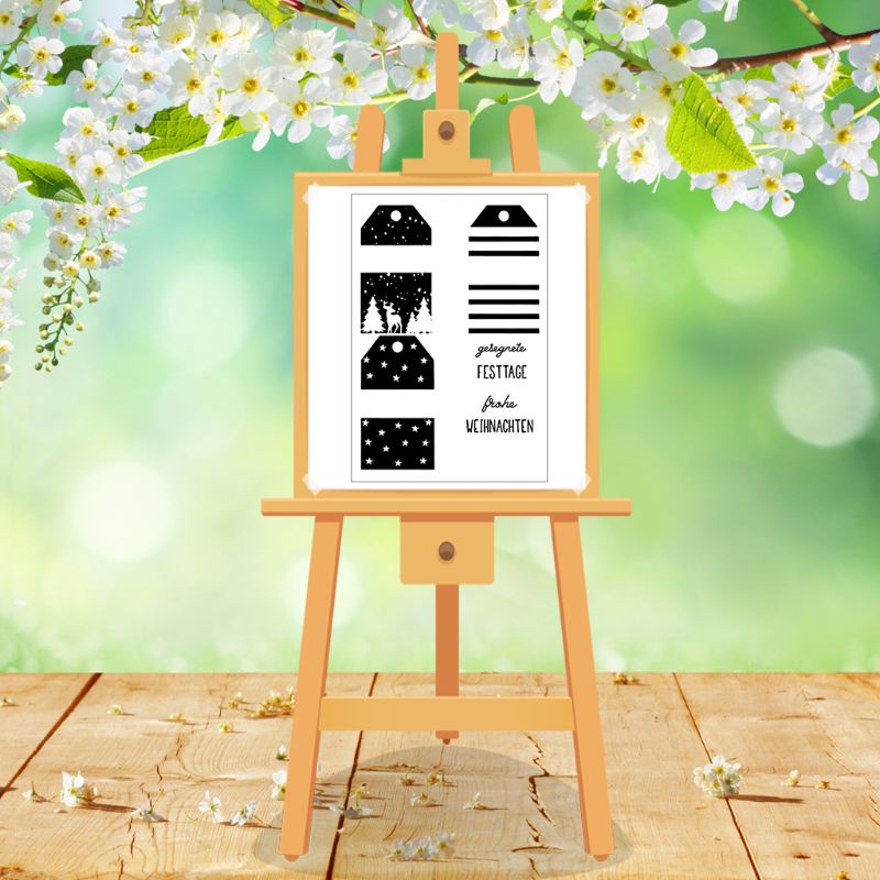 Con Dấu Silicone Trong Suốt Họa Tiết Ngôi Sao Giáng Sinh Trang Trí Scrapbook