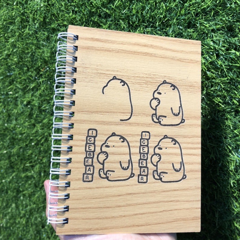Quà  tặng sinh nhật ý nghĩa, quà lưu niệm , lưu bút ngày hè, sổ tay bìa gỗ khắc laze