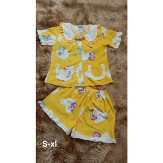 Đồ bộ pizama cho bé gái vải lụa Size 15-25kg