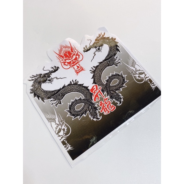 Tem dán trang trí dè trước xe máy mẫu doremon và rồng, tem có thể cắt dán theo ý muốn