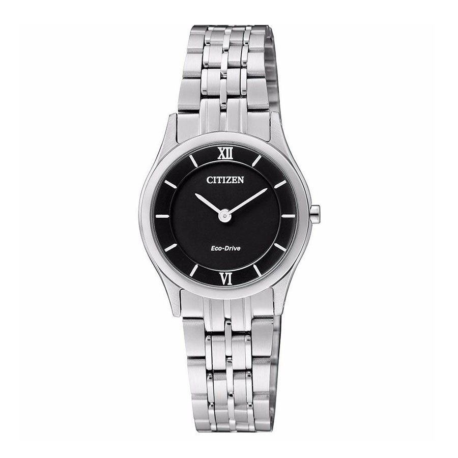 Đồng Hồ Nữ Citizen Siêu Mỏng Dây Thép Không Gỉ EG3220-58E - Mặt Đen (Sapphire)