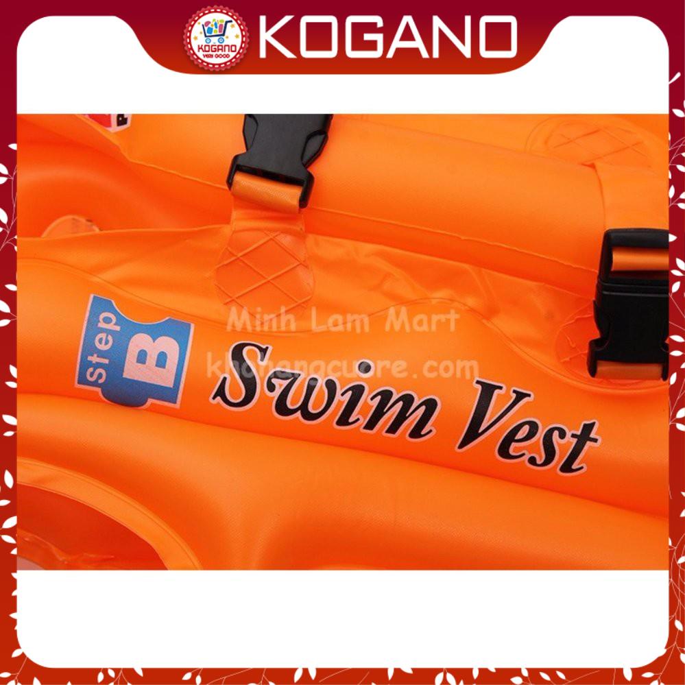 Phao Tập Bơi Cho Bé Gái Bé Trai KOGANO Có Khóa Cài An Toàn Size S 1 - 6 Tuổi SS-001097