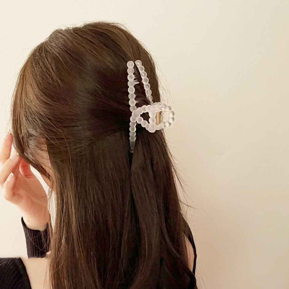 Kẹp tóc bằng nhựa acrylic thiết kế đơn giản thời trang hè