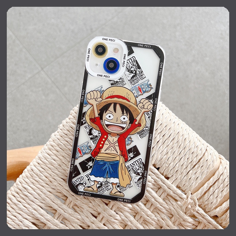 Ốp Điện Thoại Silicon Dẻo Họa Tiết Hoạt Hình One Piece Luffy Cho iPhone 13 12 Pro Max 11 7 8 Plus X XS
