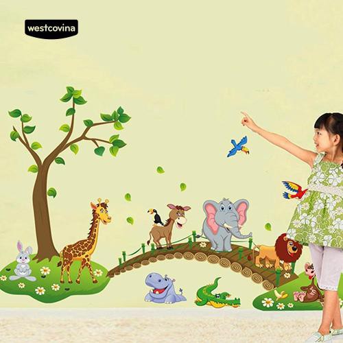 Miếng dán tường hình động vật trong rừng