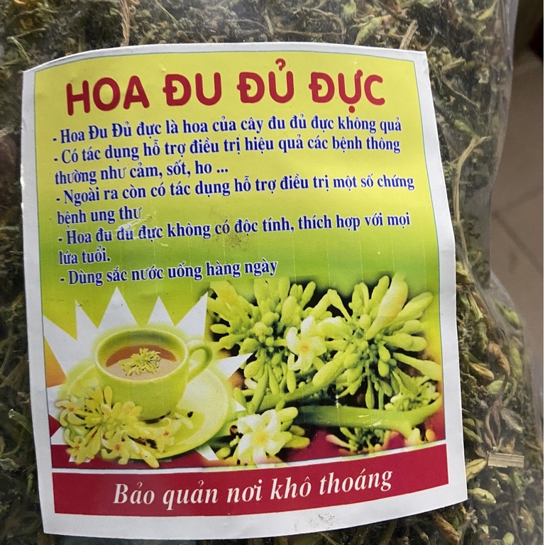 Hoa Đu Đủ Đực Sấy Khô - Loại Thượng Hạng - Đặc Sản Tây Bắc Chuẩn 100%, phơi khô tự nhiên sạch sẽ và đảm bảo