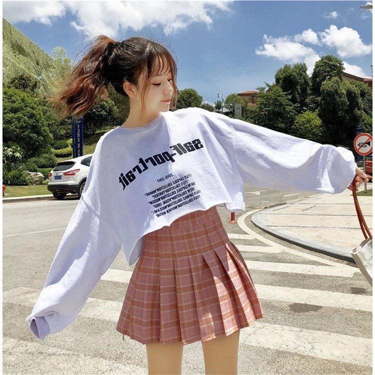 [Mã FAMAYWA giảm 10K đơn 50K] Áo croptop tay dài - Fom rộng,cổ tay rúm | BigBuy360 - bigbuy360.vn