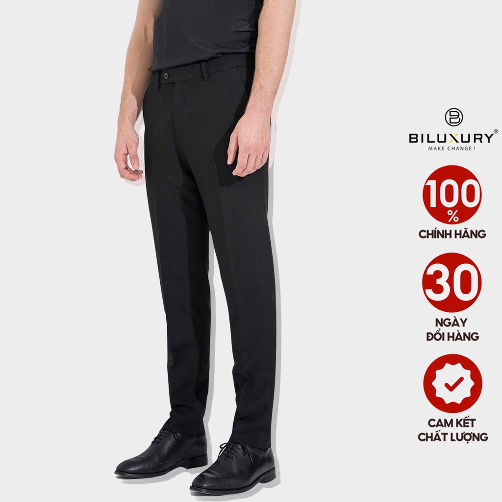Quần âu nam công sở 7QAUB003 T2 Biluxury lịch lãm đẳng cấp chuẩn form không nhăn nhàu