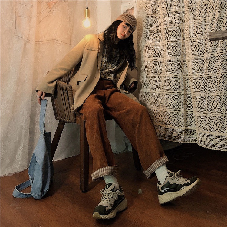 Quần dài nữ ống rộng thời trang cá tính