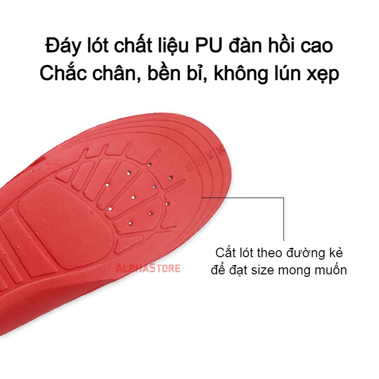 Lót Giày Bàn Chân Bẹt Trẻ Em - Độ Chỉnh Hình 1.3cm -  3 Lớp, Êm Chân, Thấm Hút Tốt - Lót Chỉnh Hình Chân Phẳng Trẻ Em