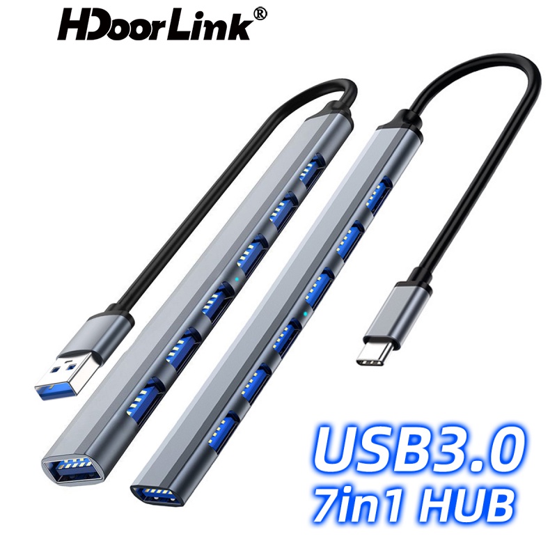 Hub chia cổng HDOORLINK USB 3.0 tùy chọn kiểu dáng tốc độ cao cho ổ cứng/ chuột/ bàn phím máy tính
