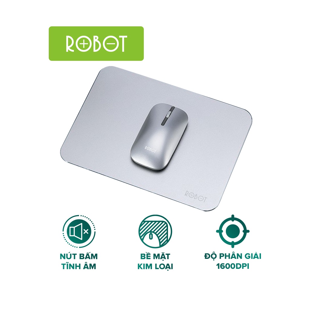 Combo Chuột Không Dây M510 & Lót Chuột RP03 Bề Mặt Phủ Kim Loại Kiểu Dáng Thời Thượng - Dùng Cho Máy Tính Laptop
