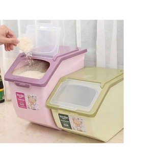 Thùng đựng gạo có bánh xe loại 15kg 32x21x34cm
