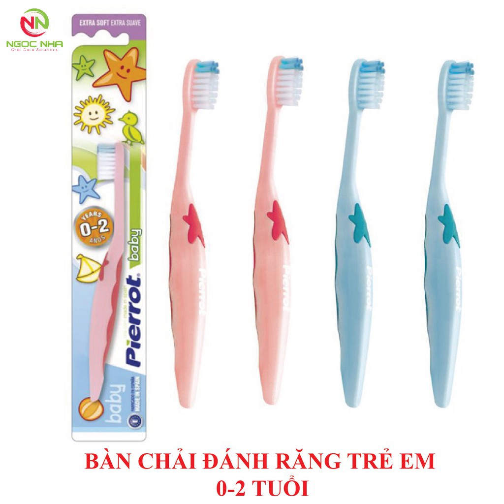 [Màu xanh] Bàn chải đánh răng trẻ em từ 0-2 tuổi PIERROT BABY/ Tây Ban Nha