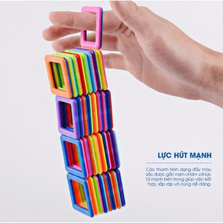 Bộ lắp ráp mô hình đồ chơi hít nam châm 64 miếng