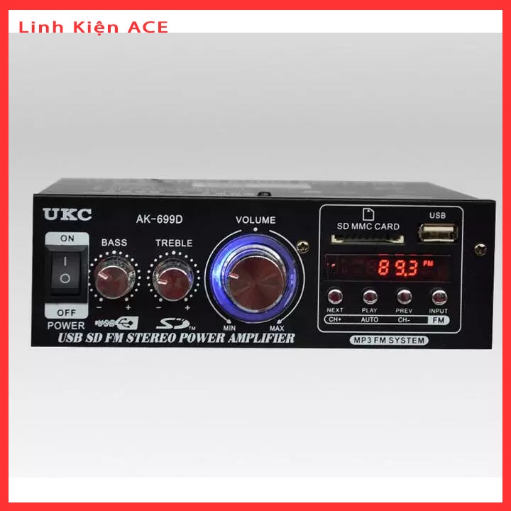 Âm Ly Mini UKC AK-699D / AK-669D 12V+220V - 180W+180W