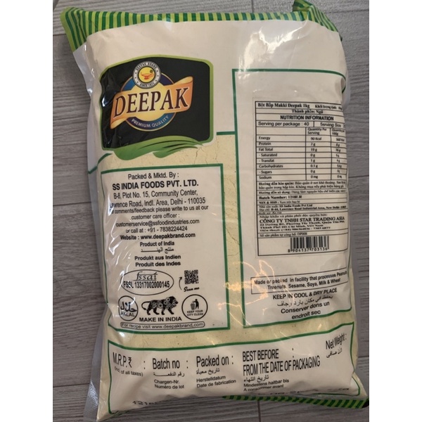 Bột bắp Ấn Độ 1kg