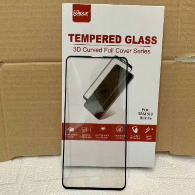 Kính cường lực Vmax 3D cho Galaxy S10 Full màn hình cảm ứng vân tay ( Chính hãng )