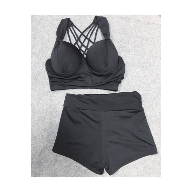 Bộ bikini đan chéo dây( ảnh thật)