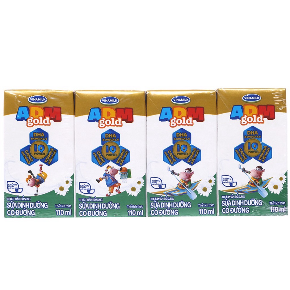 Vỉ sữa ADM Gold có đường 110ml