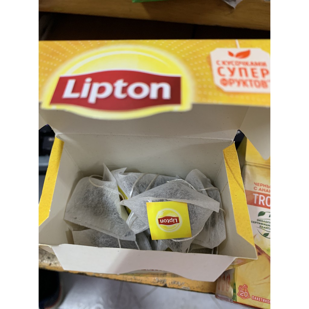 Trà Lipton Nga hộp 20 túi lọc nhiều vị date mới