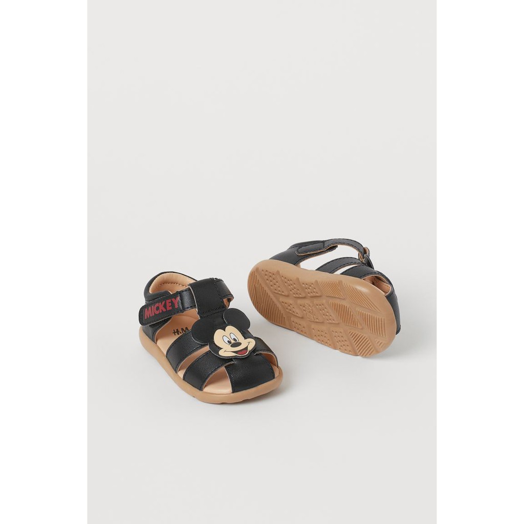 Dép sandal đen mickey HM H&amp;M_hàng chính hãng authentic