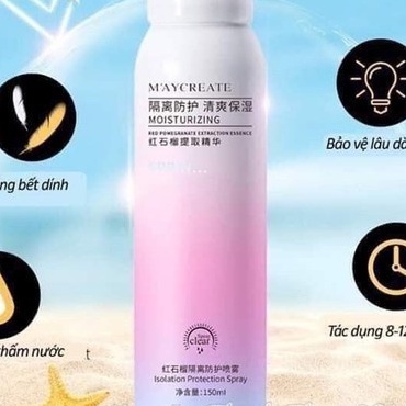 YFS Xịt chống nắng & Dưỡng ẩm trắng hồng Maycreate | BigBuy360 - bigbuy360.vn